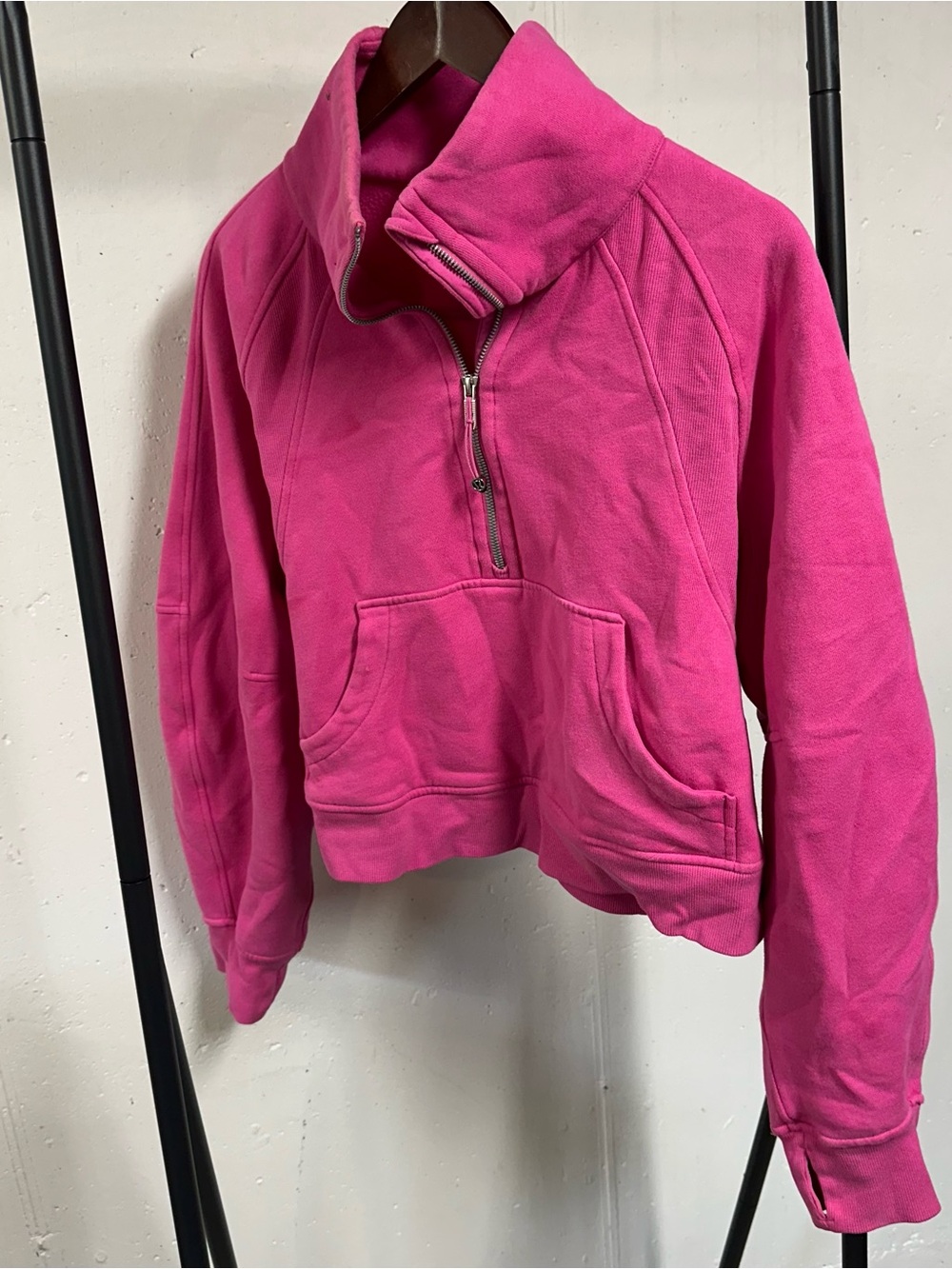 lululemon athletica Hot Pink Quarter-Zip Teddy Pullover